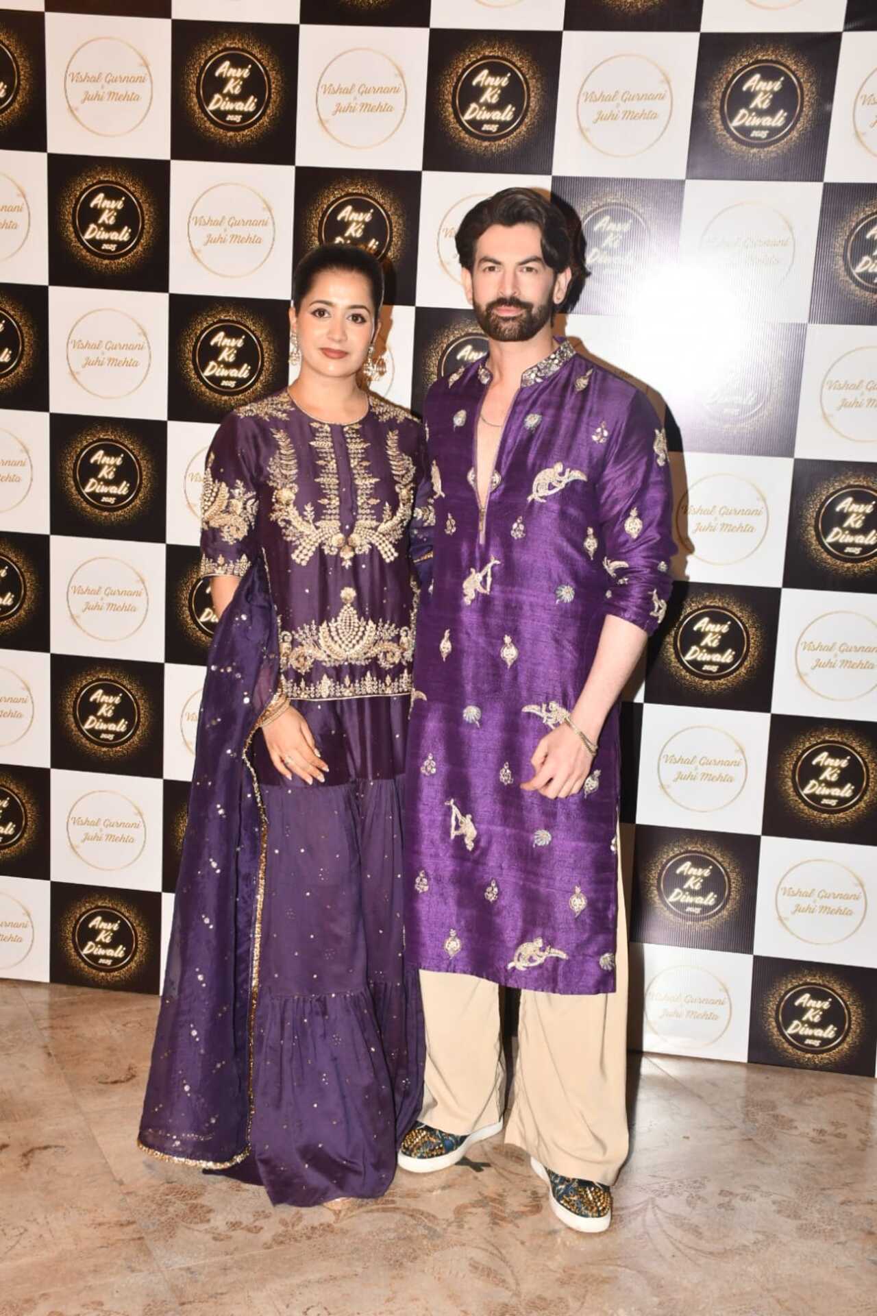 Bollywood actor Neil Nitin Mukesh made a dashing entry at the occasion with wife Rukmini. The couple looked adorable as they twinned in purple outfits.